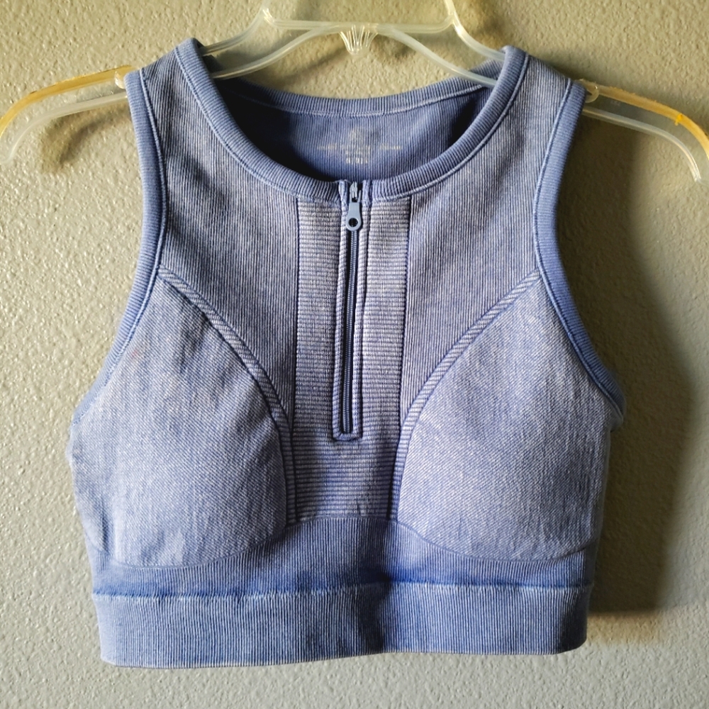 OFFLINE seamless zip front sports bra